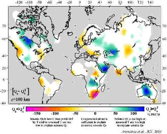 seismic attenuation vs temperature