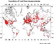 Locations of heat flow measurements